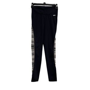 Track & Field Black knitted Mesh on Side Leggings Size S